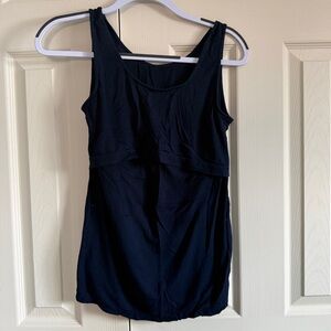 Navy Blue Nursing Tank Top fits like size Small